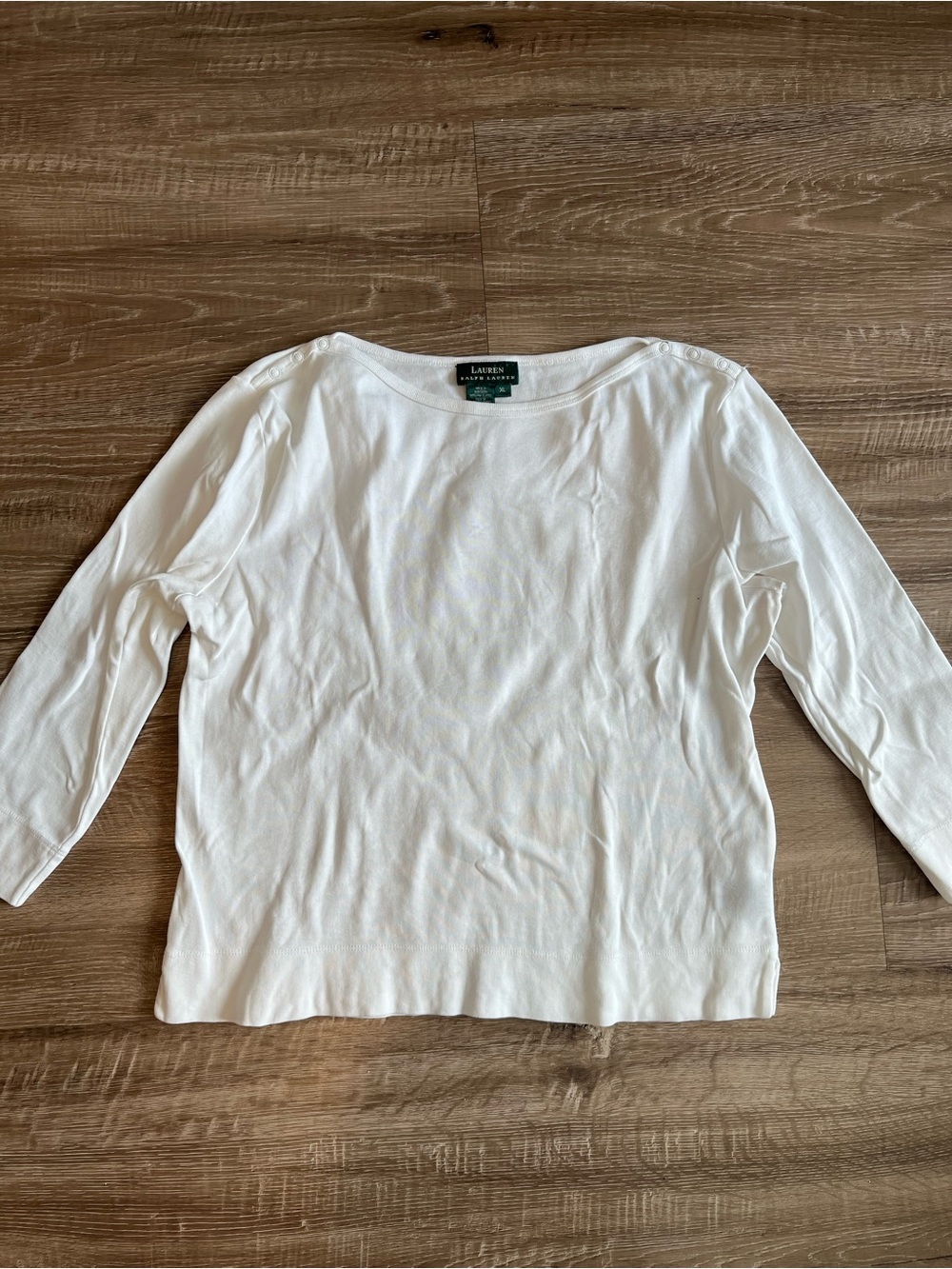 Ralph Lauren White Crewneck T-Shirt with Green Label